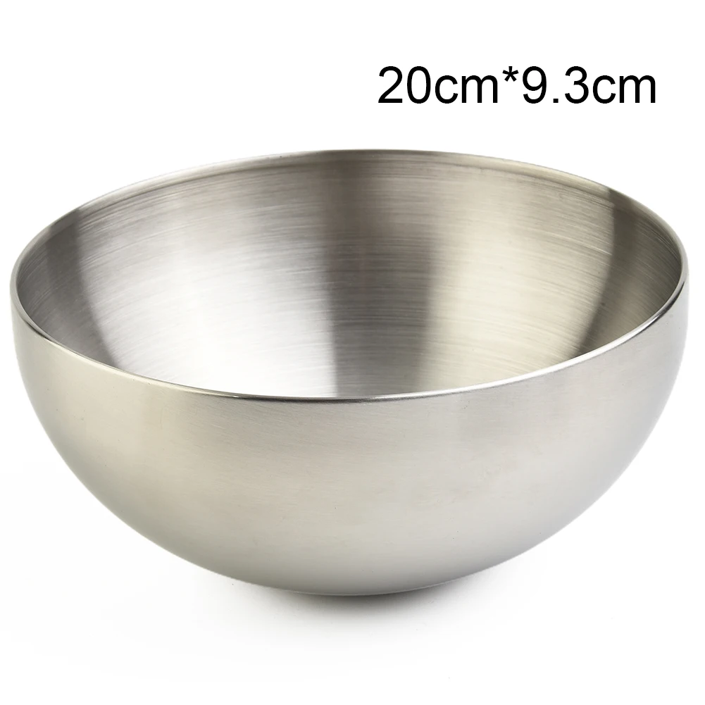 Gold Stainless Steel Fruit Salad Bowls Soup Rice Noodle Ramen Bowl Bowl Double Layer Fruit Salad Bowls Multi Purpose Cook Bowl