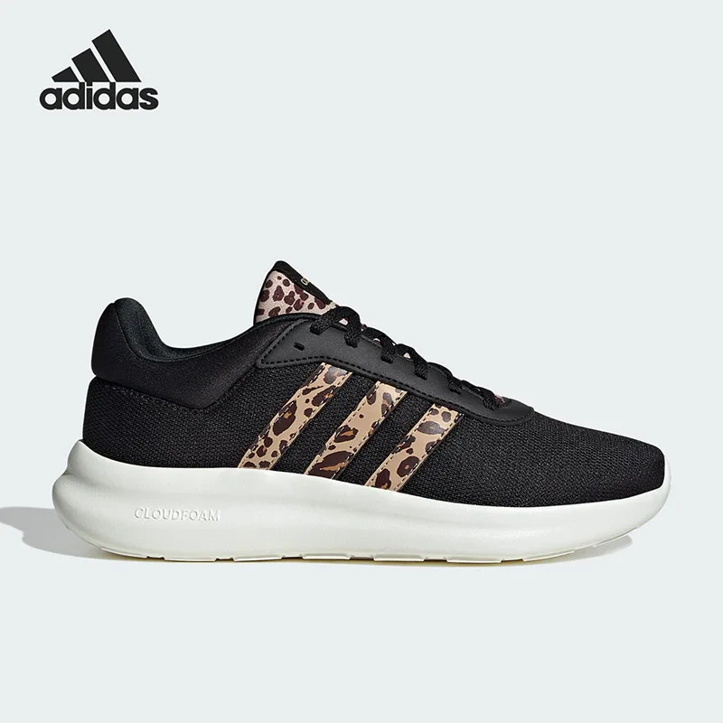 Adidas IH5273 Women Running Sneakers Breathable Textile Upper Synthetic Outsole Leopard Print Stripes Lightweight Daily Shoes