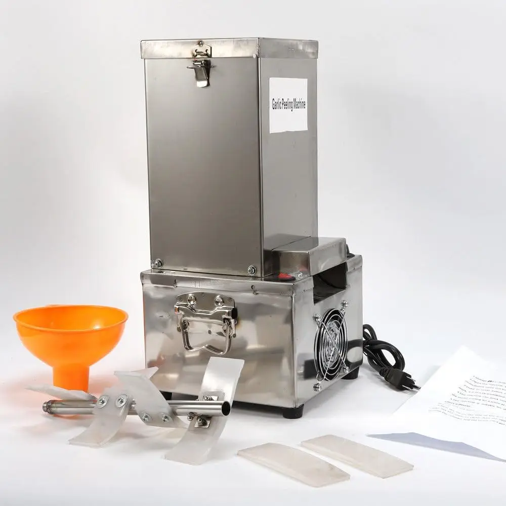 110 فولت الفولاذ المقاوم للصدأ التجارية المحمولة آلة تقشير الثوم مقشرة الثوم الكهربائية سعة تقشير 44 رطل/ساعة