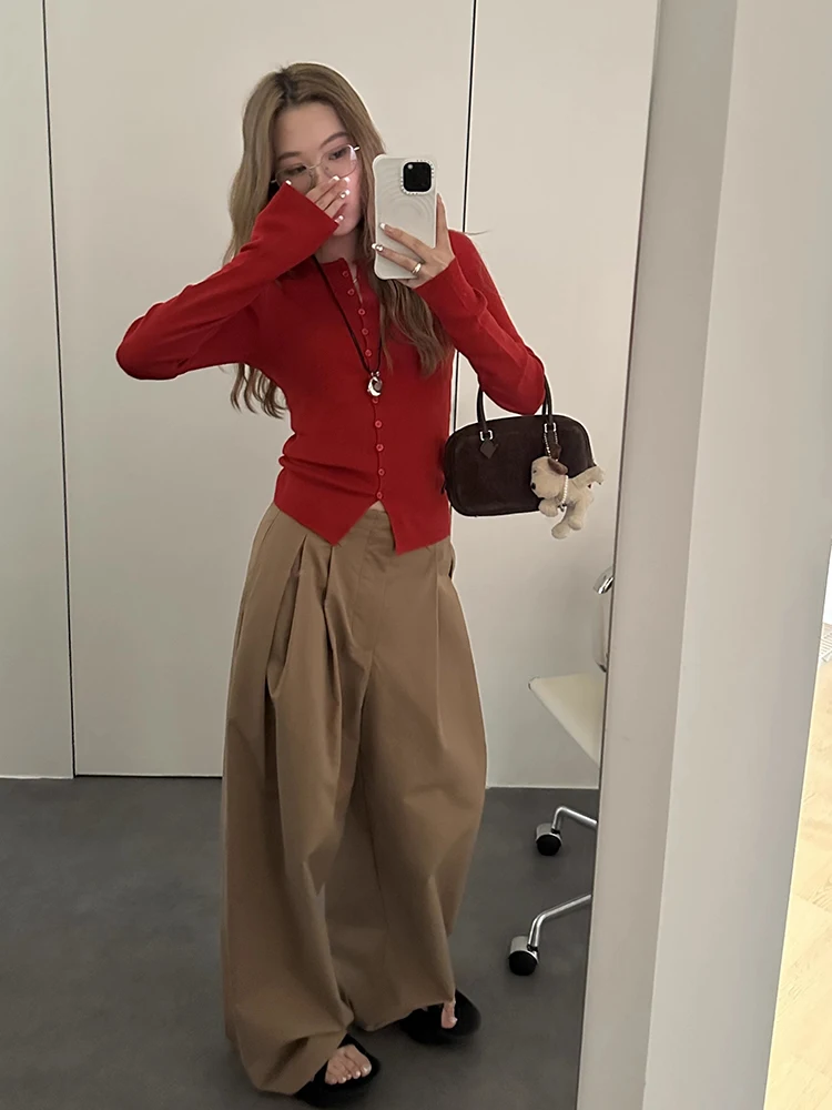 

Heygirl Bla Вязаный кардиган женский приталенный с круглым вырезом, с многоцветным дизайном, повседневный, с длинными рукавами, осенний топ