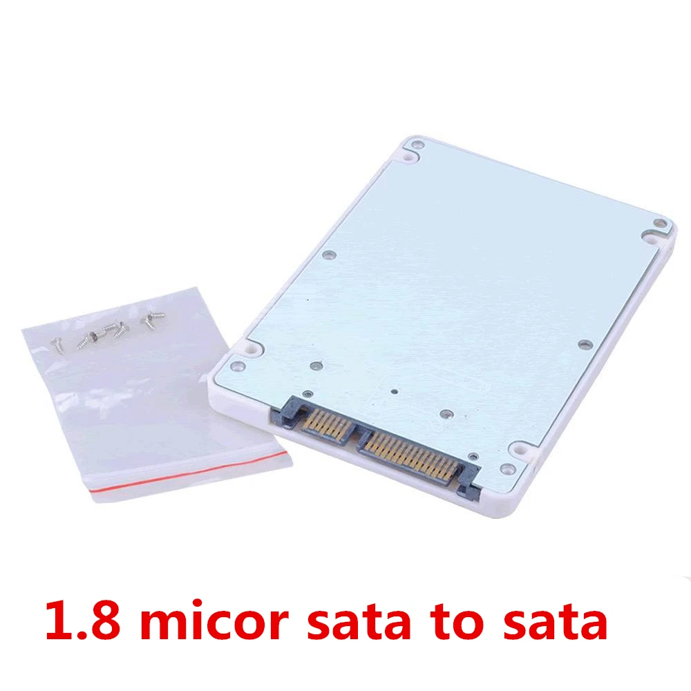 1.8 polegada micro sata 16 pinos ssd para 2.5 "sata 22pin ssd adaptador conversor com caso de alta qualidade,