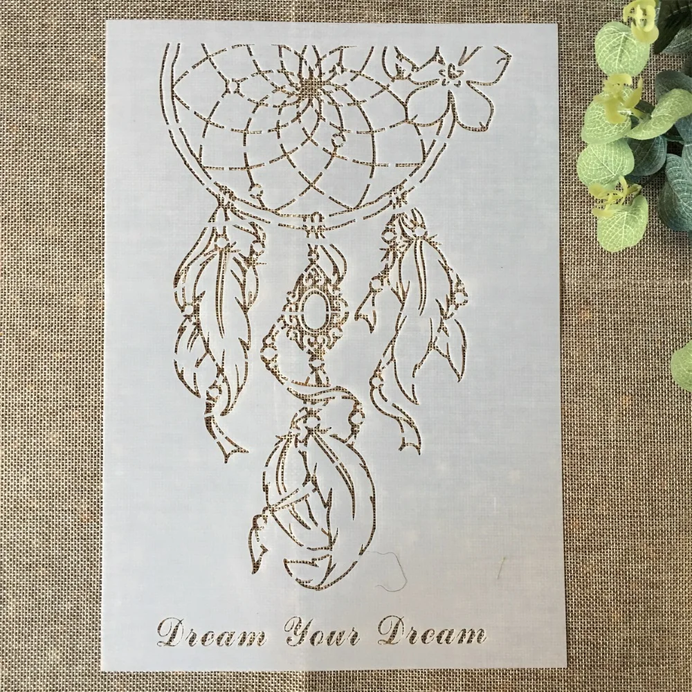 A4 Big Feather DIY Layering Stencils