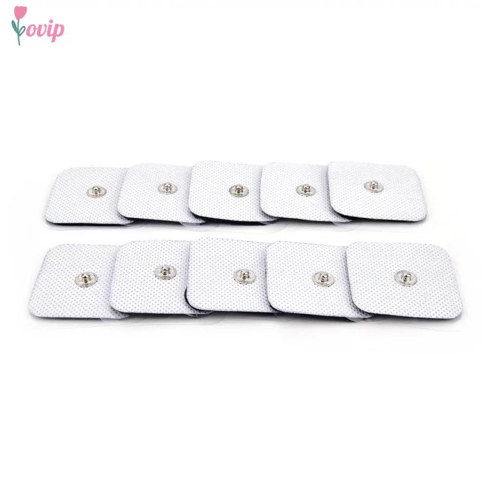 

10Pcs Electrode Pads Tens Electrodes for Tens Digital Therapy Machine Massager Nerve Stimulator 4*4cm