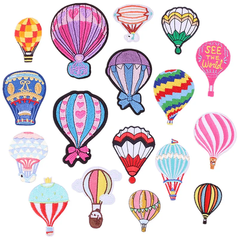 Embroidered Balloon Patches On Clothes Bags Hats Iron On Cartoon Stickers Sewing Jeans Coats Shoes Sweaters Appliqued Badge