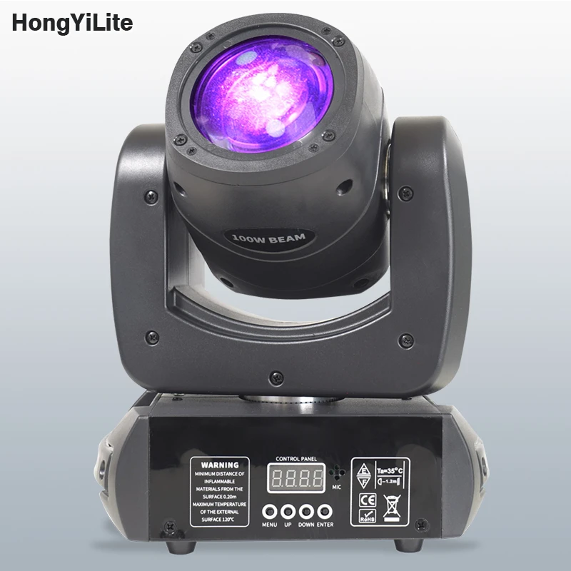 

LED DJ Beam Moving Head 100W DMX Light 8 Face Prism DMX512 Sound Disco Stage Effect Light Party Dance Disco Bar Music