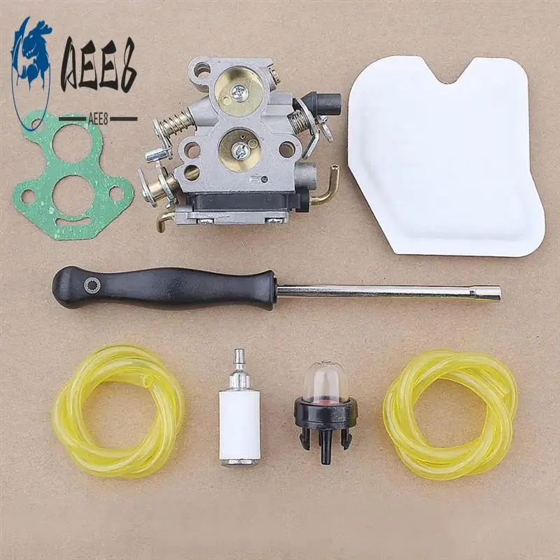 

AEE8-Carburetor Kit For 235 235E 236 236E 240 240E Chainsaw Zama C1T-W33C W Adjuster Air Fuel Filter Line Gasket