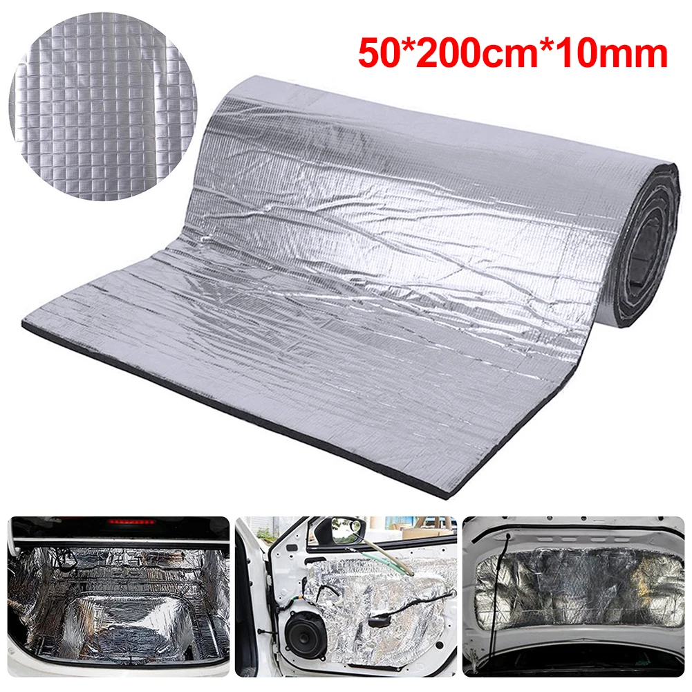 Car Sound Deadener Mat Sound Proof Heat Noise Isolation Adhesive Deadening Noise Insulation Mat for Hood Engine Sticker