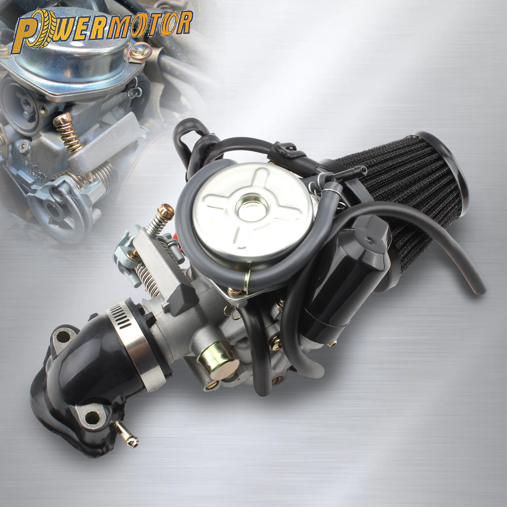

For GY6 Motorcycle PD24J Carburetor With Intake Pipe Air Filter 125cc 150cc 152QMI 152QMJ 157QMI 157QMJ Engine Carb Accessories