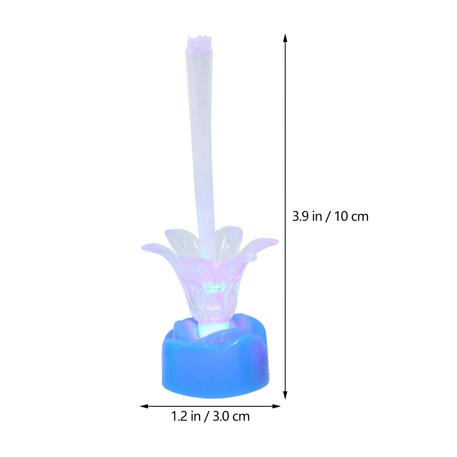 12 قطعة مصباح جيبسوفيلا من الألياف البصرية زهرة الورد المتوهجة مع أضواء متعددة الألوان للاحتفال بعيد الميلاد والعام الجديد