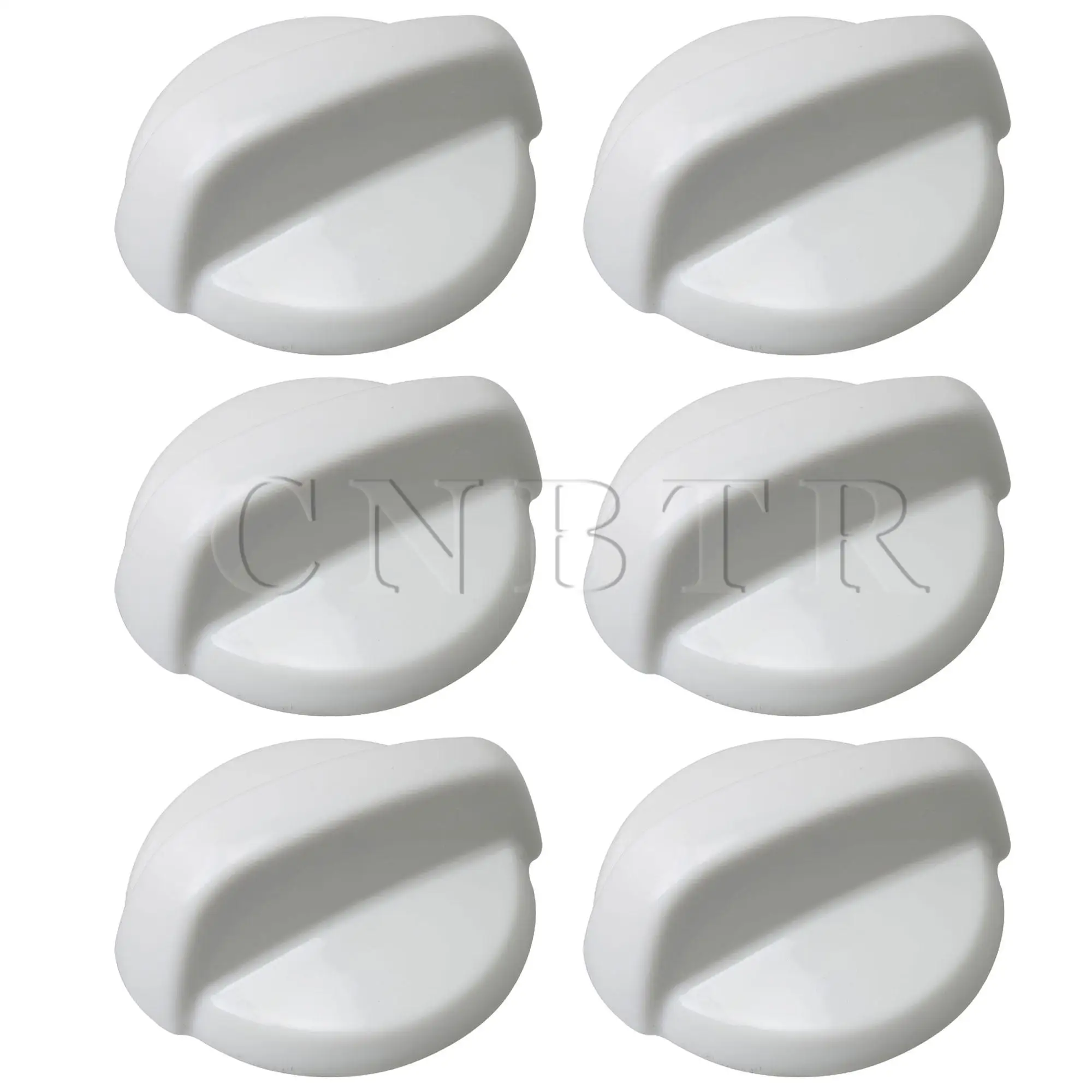 CNBTR 6Pieces Plastic Burner Control Knobs 1/4 inch Replacement for GE WB03T10282