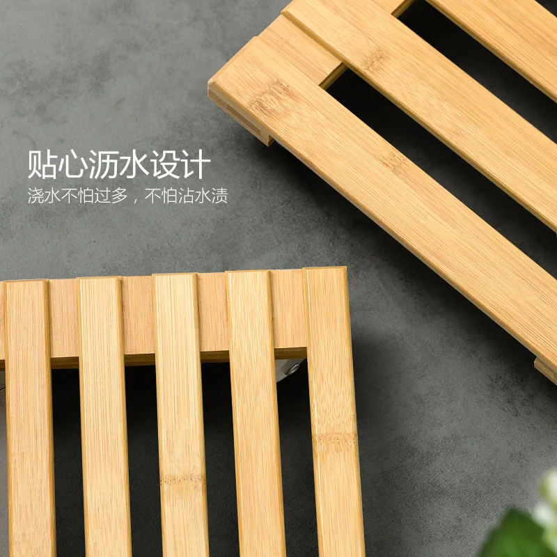 Movable flower stand Floor with wheels Simple flower stand Balcony special flower pot Living room indoor plant stand