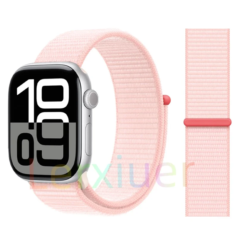 Nylon-Schlaufenarmband für Apple Watch-Armbänder 46 mm 44 mm 45 mm 40 mm 41 mm 42 mm Armband iWatch Serie 11 10 9 SE 8 7 6 5 4 Ultra 3 2 49 mm