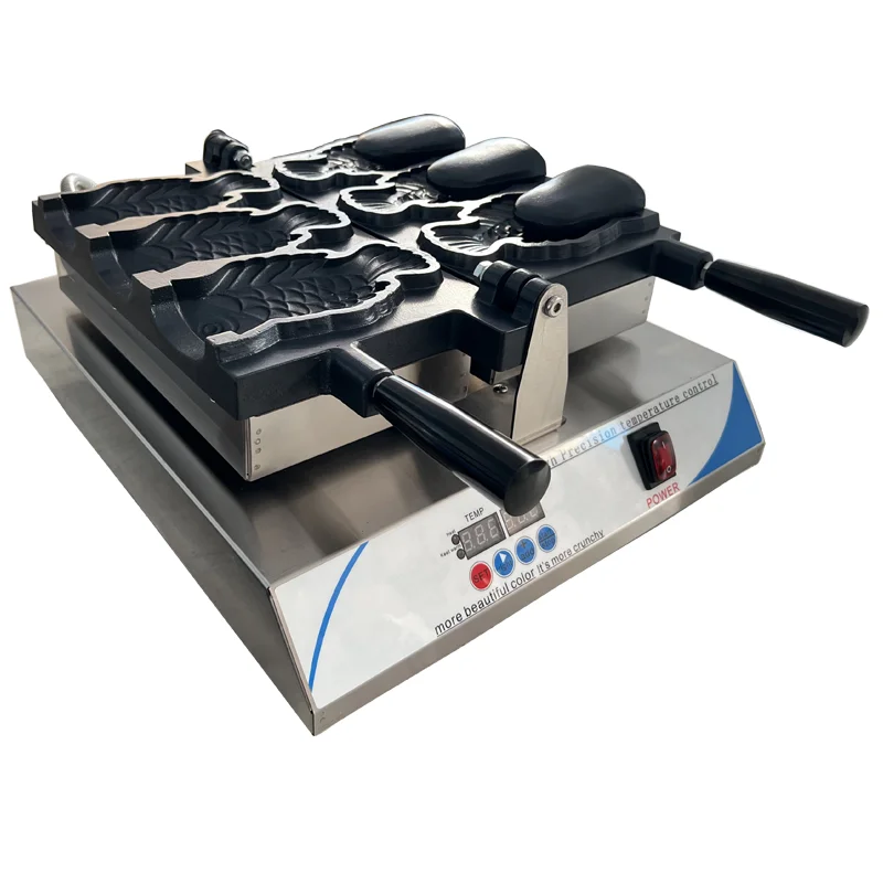 Ice Cream Red Beans Taiyaki Fish Waffle Machine Computer Version Type Fish Waffle Maker Machine