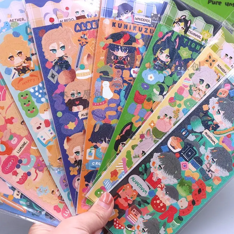 Tighnari Al Haitham Kaveh Stationery Stickers Anime yuan shen Man Sticker Stationery Student Waterproof Cute Decorate Gifts