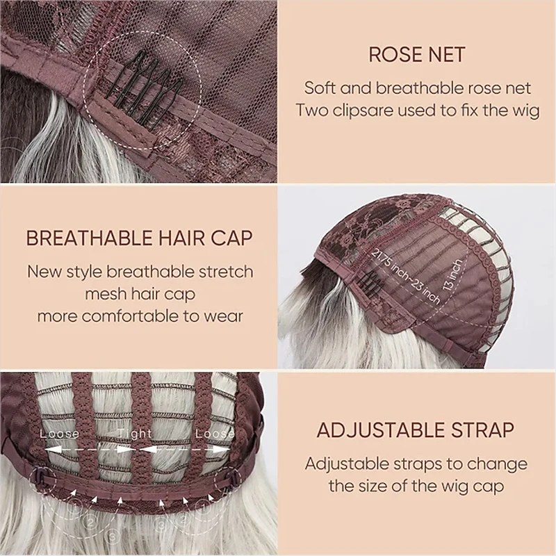 HAIRJOY-peluca trenzada para mujer, pelo sintético de 70cm de largo, azul mezclado, Rosa ondulado, 2 colas de caballo, 30 colores disponibles