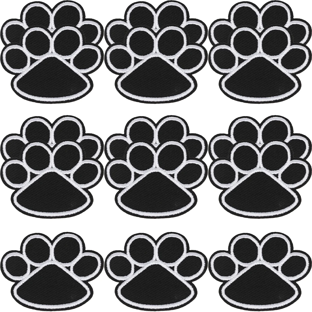 

15Pcs Dog Paw Embroidered Patches Sew On Patches Cute Dog Paw Appliques for Clothing Craft