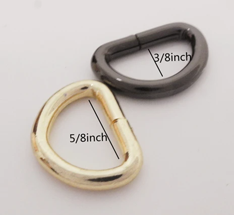 10pcs D Rings, Bag Findings,Bag Rings,Dog Leash Ring Inner 1/2 Inch, Inner 5/8 Inch DR-008