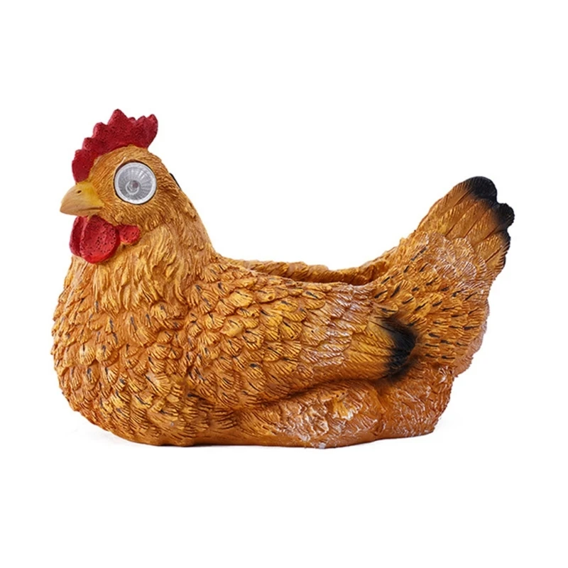 

Solar Hen Statue Lights Animal Garden Lights Outdoor Waterproof Decorative Figurine For Yard Walkway Backyard Cartoon