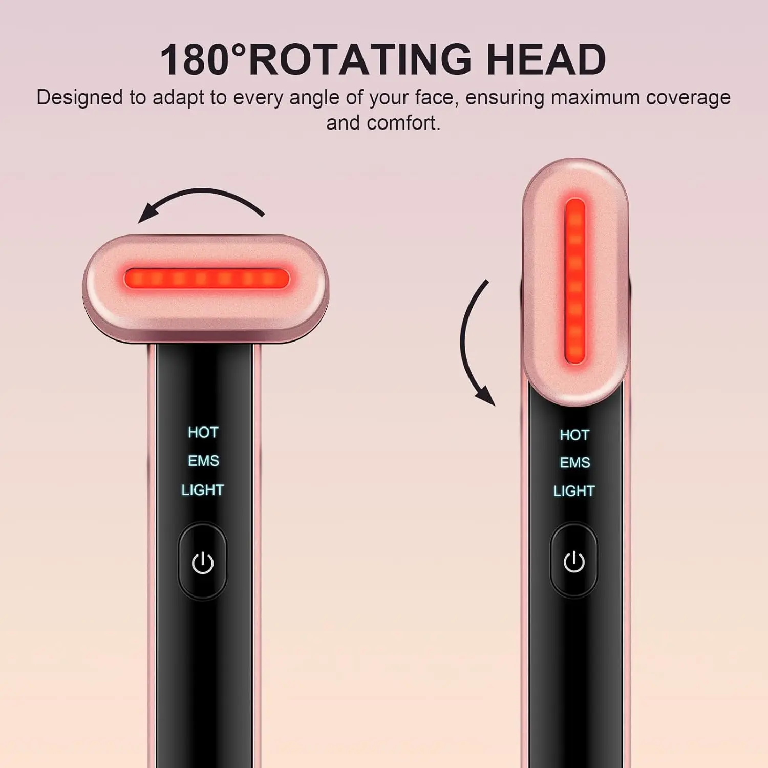 Smart Library Red Light 18Rotating Head Microcurrent Facial Sculptor 7Color Led 42CHot Compress Usb Type C