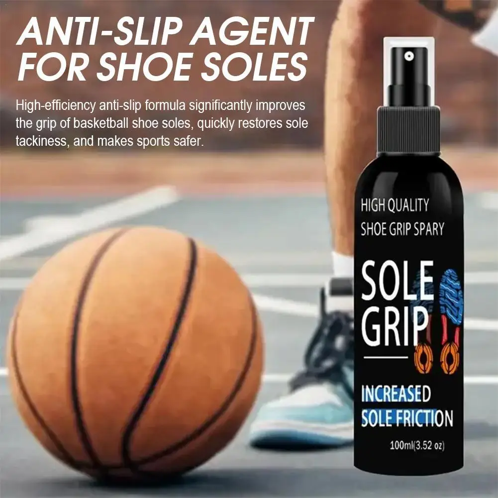 

100 мл спрей для захвата подошвы, противоскользящий спрей для баскетбольной обуви, улучшенная тяга, усилитель спортивной подошвы, липкий спрей для обуви