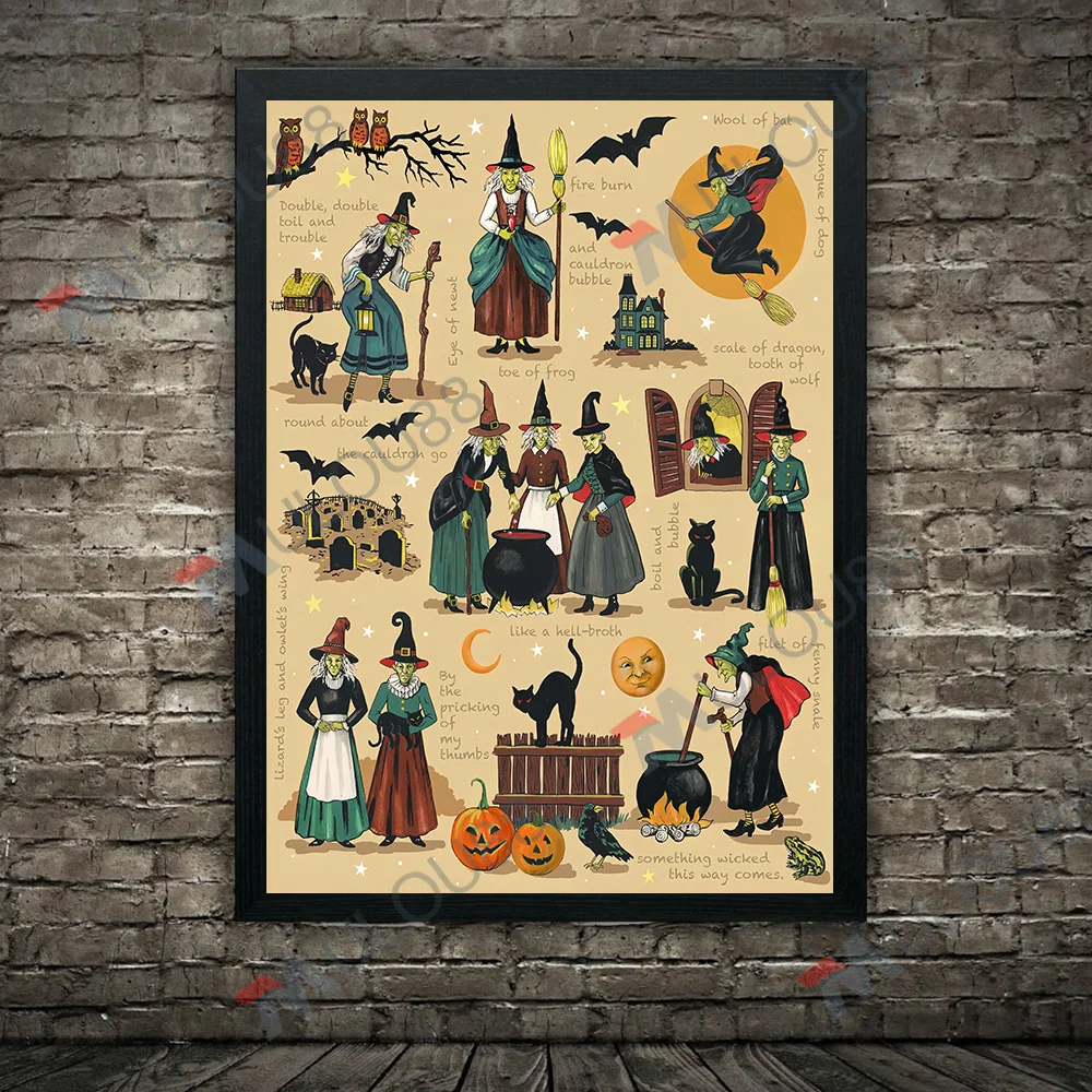 فيلم الوحش والمخلوقات الخارقة للطبيعة خمر الرسم على لوحات القماش الجدارية طباعة ، الغريبة ، UFO ، العثمان ، كراكن ملصق فني طباعة