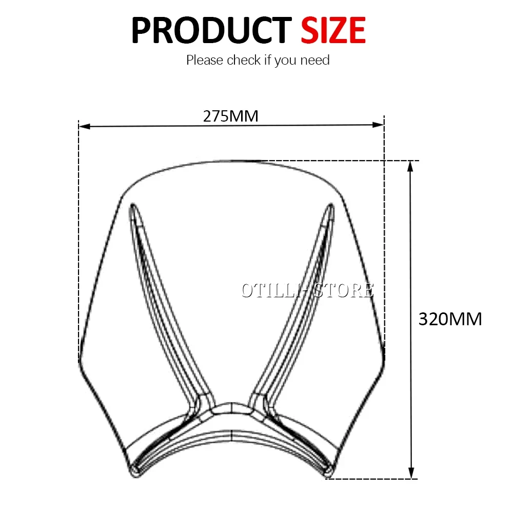 NEW  Motorcycle Accessories Windscreen Windshield Deflector Protector Wind Screen Modification For Trident 660 2021 2022