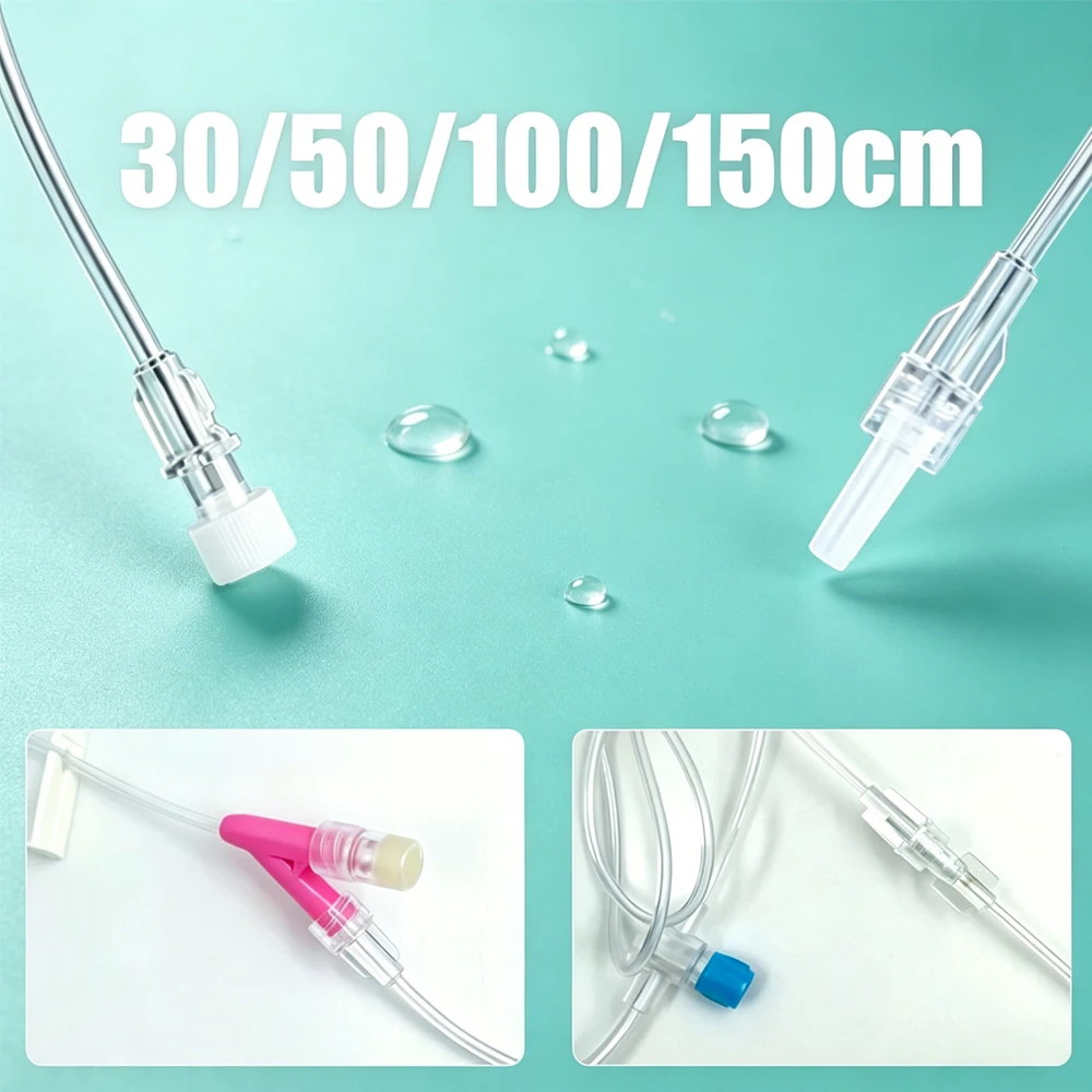 

10/20/30Pcs Sterile IV Infusion Extension Line 30/50/100/150CM Infusion Extension Tube IV Infusion Extension Hose for Syringe