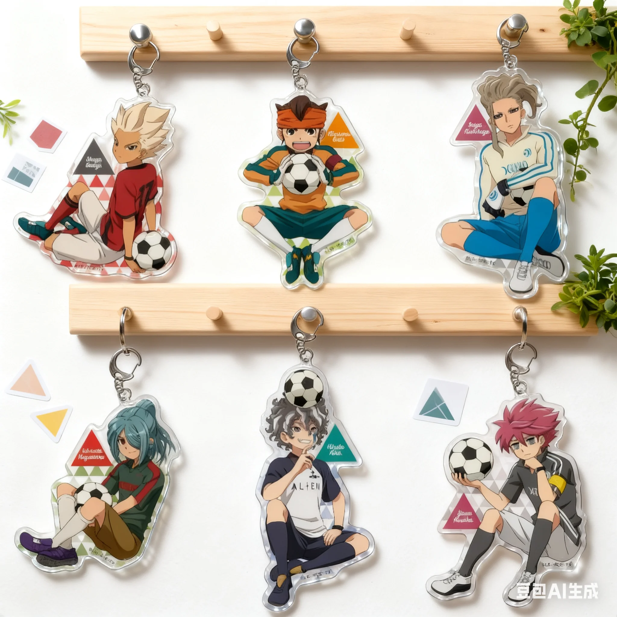 14pc INAZUMA ELEVEN 11 Acrylic Keyring Schoolbag Pendant Doll Seiya Nishikage Ryohei Haizaki Asuto Inamori Anime Keychain Gift