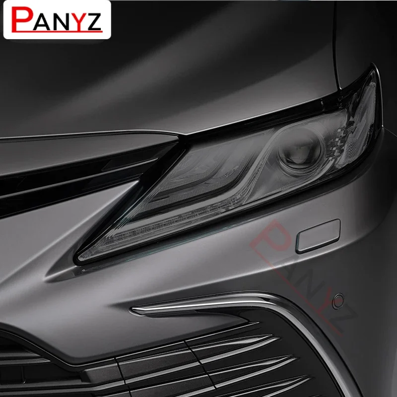

TPU Car Headlights Protective Film Smoke Black Tint Wrap Vinyl Transparent Headlamps Stickers For Toyota Camry XV70 2018-2022