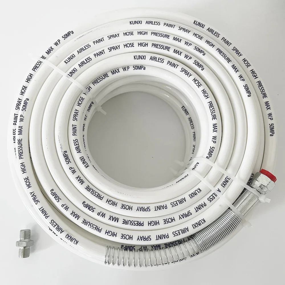 0.5M~40M 1/4 Interface Double-layer Fiber High-pressure Airless Spray Hose With Inner Diameter of 7mm and Pressure of 7250PSI