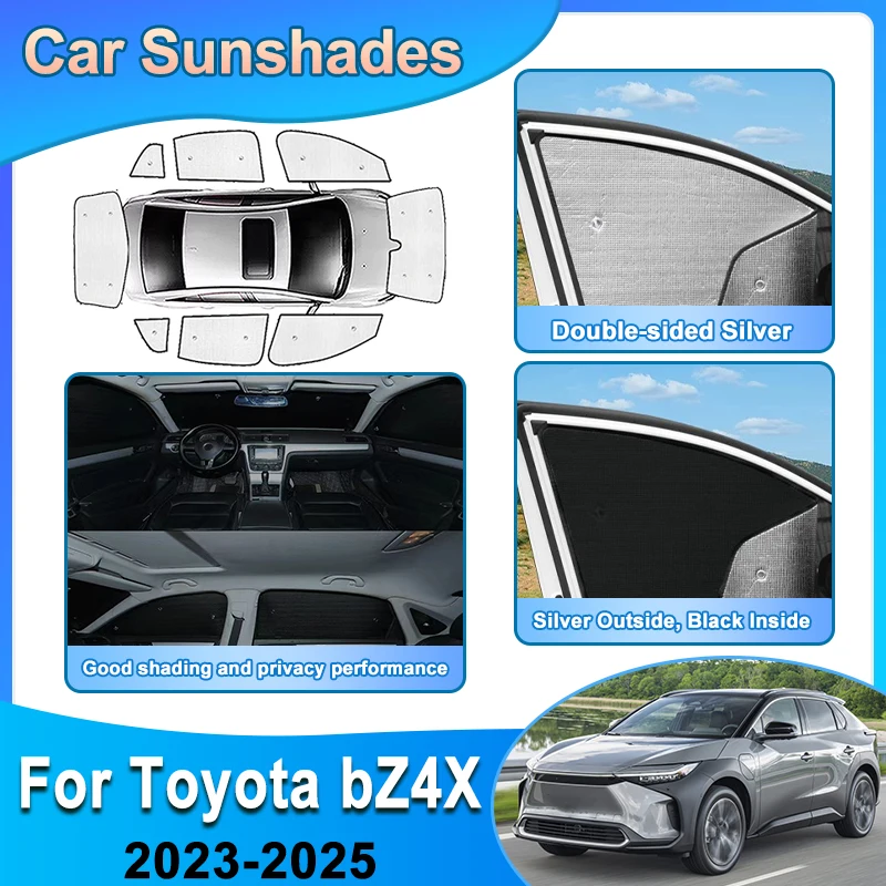 

For Toyota bZ4X Accessories 2025 2023 2024 EA10 Car Upgraded Sun Shades Curtain Style Folding Sun Visors Covers Auto Accessories