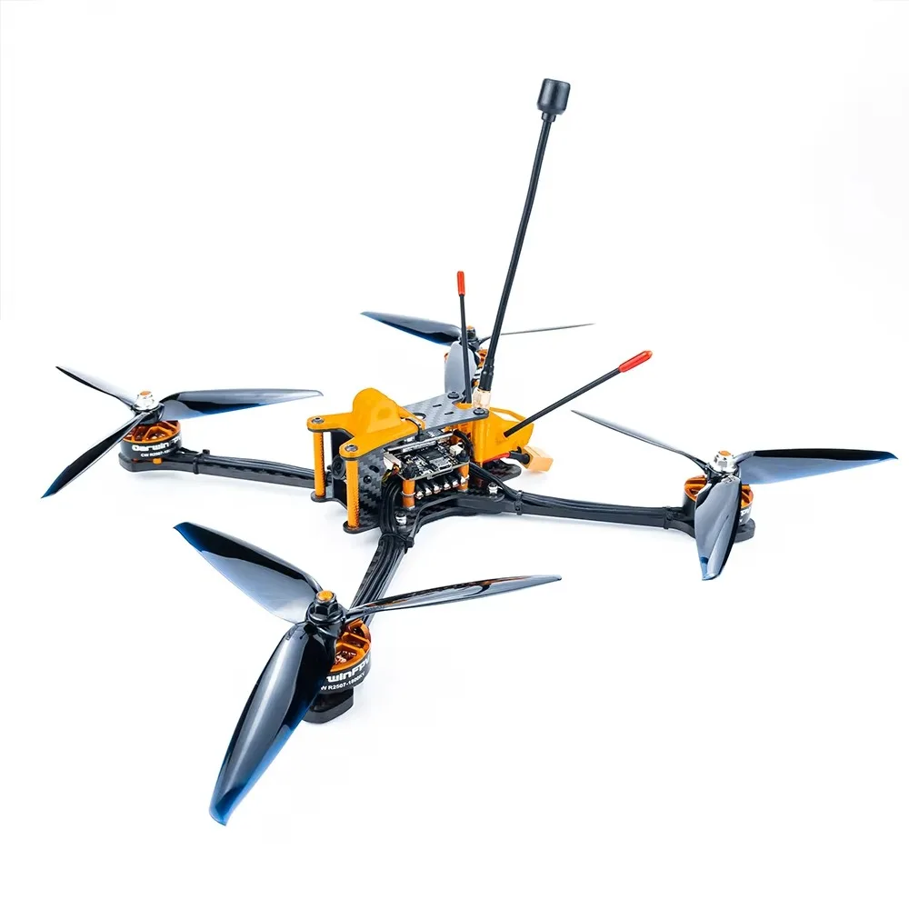 DarwinFPV Darwin FPV Drone Darwin129 3-5S Quadcopters 280mm 7 Polegada F4 OSD + 50A BLHeli_S Dshot600 ESC 800mW 1500TVL câmera PNP