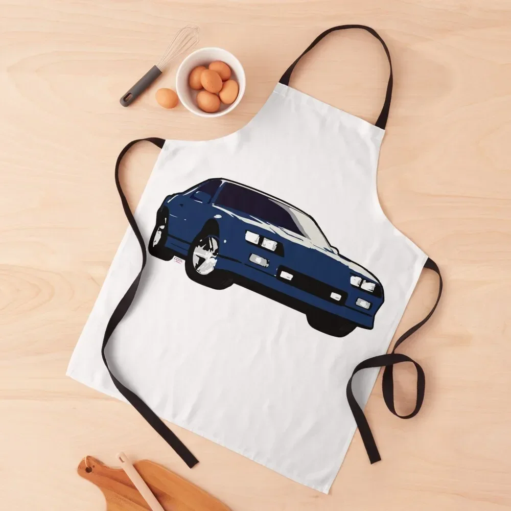 Deep blue 80s CC Sport Car Apron For Kitchen Women japanese style Utensils For Kitchen Apron