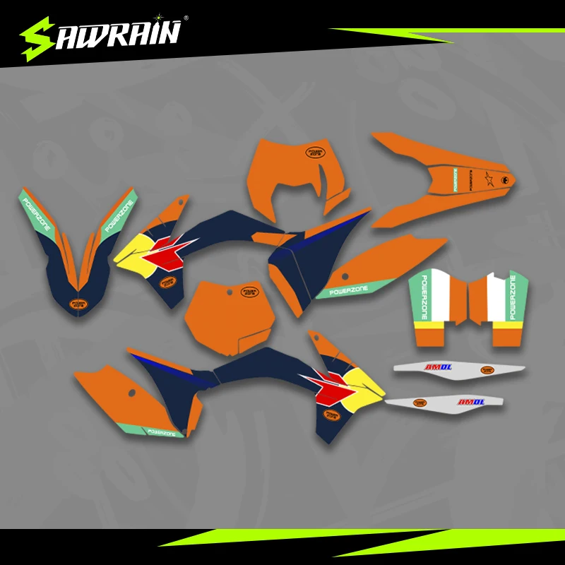 

Sawrain Motorcycle Graphics Backgrounds Decal Stickers Kits for KTM EXC XCW SXF 11-12SXF 12-13EXC 007