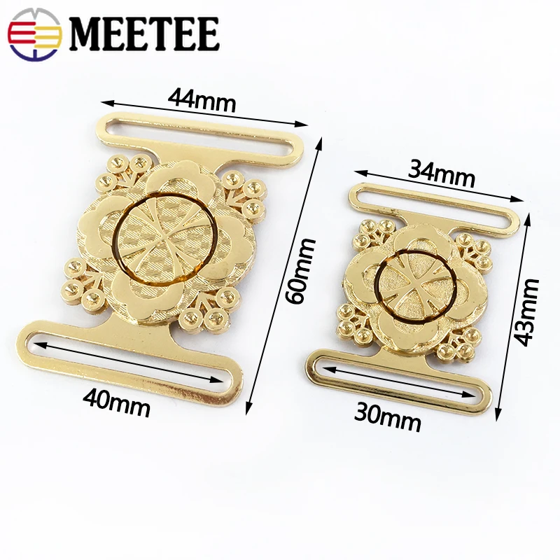 1-5Sets Meetee 30/40mm Metal Belt Buckle Retro Coat Windbreaker Belts Hasp Clothing Decor Button Replacement DIY Accessories