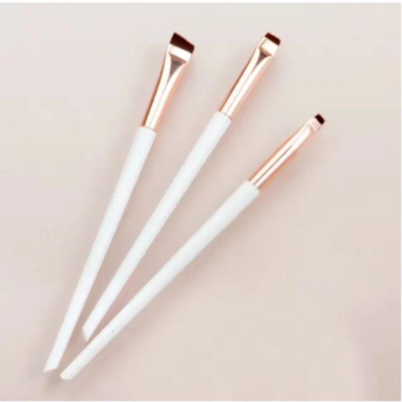 3-delige precisie-eyelinerborstelset - gevleugelde voering, detailleringsborstels onder de ogen met korte borstelharen Terug naar school