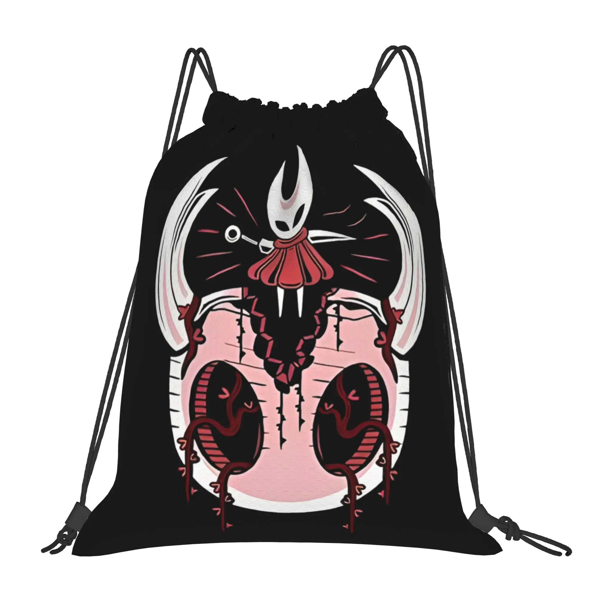 

Hollow Knight Silksong Backpack Drawstring Basketball Bags Gym Bag Water Resistant Game String Sackpack for Travel