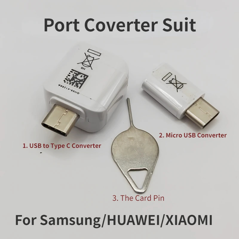 USB 3.0 To Type C OTG Adapter/Micro USB Converter/Card Pin For Samsung Huawei Xiaomi Phone 3 in 1 Converter Set  Type C OTG