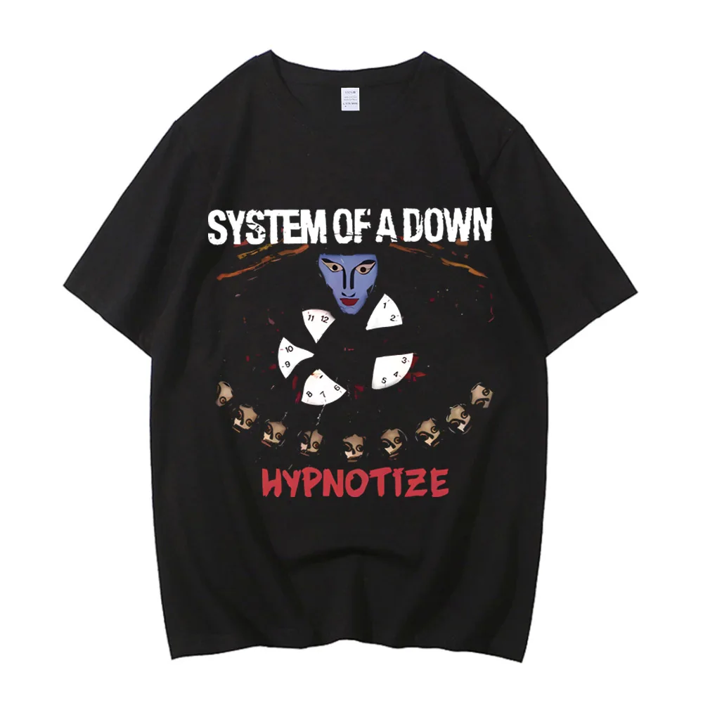 2026 New System of A Down Toxicity Music Album Cover Tshirt Men Rock T Shirt 90s Alternative High Quality Cotton T-shirt Summer