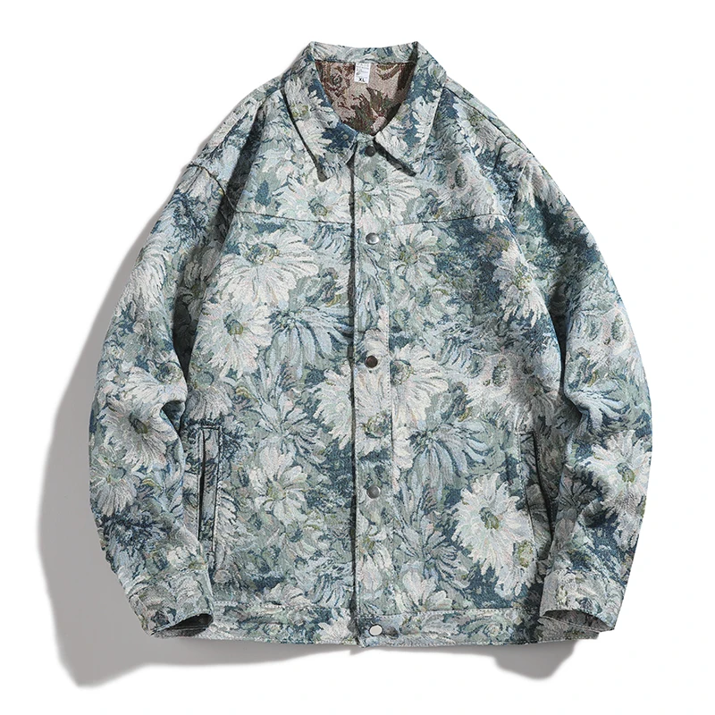 

Новая американская мужская джинсовая куртка свободного кроя с вышивкой, модная брендовая верхняя одежда, размер M, с воротником, топ из денима.