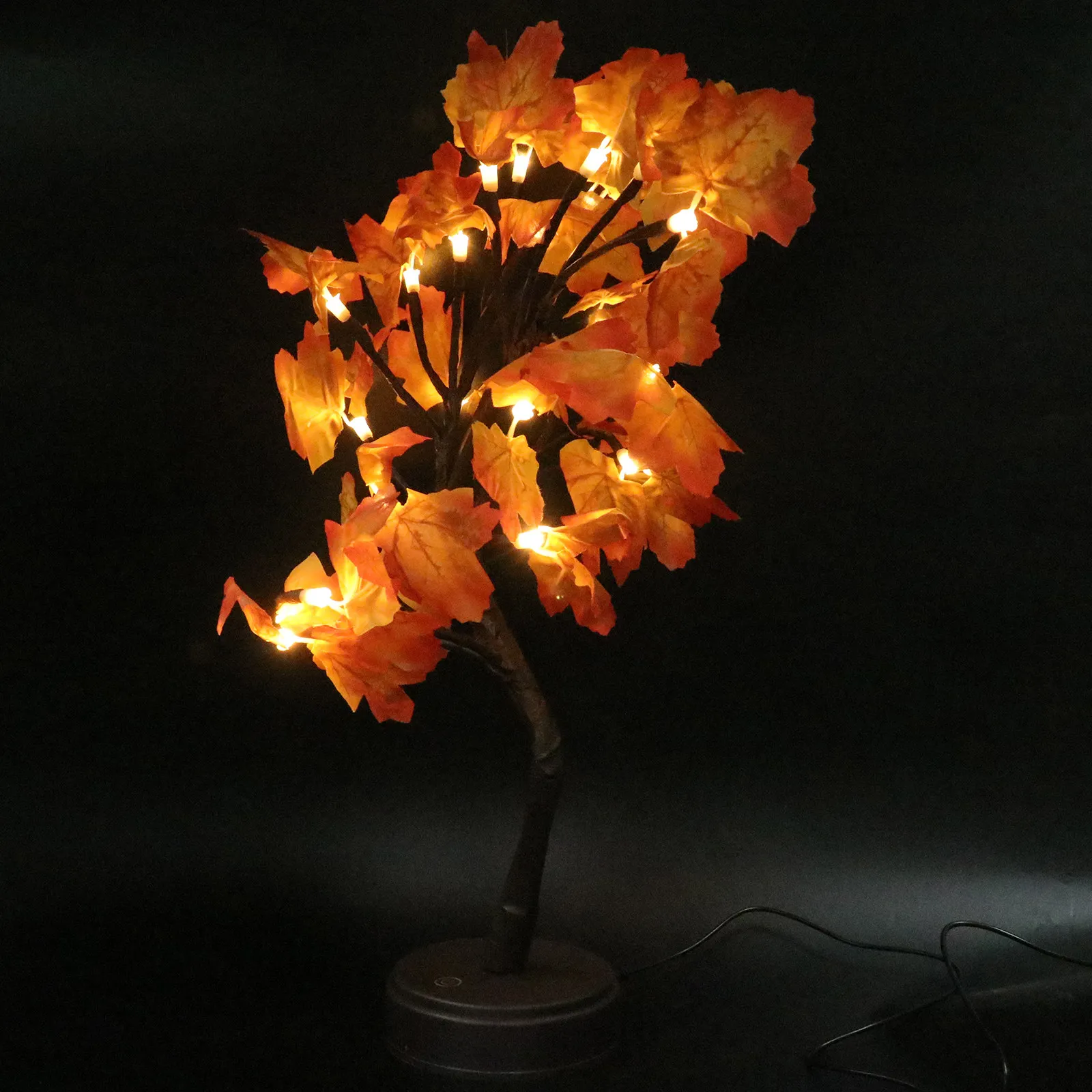 

1Pcs LED Maple Tree Shape Lamp Red Thanksgiving Day Decorative Night Light Festival Atmosphere Creative Table Lamp