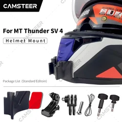 MT Thunder SV 4 Customized Helmet Chin Mount for GoPro12 11 10 9 DJI Action3/4 Insta360 Ace pro X4 X3 Action Camera Accessory