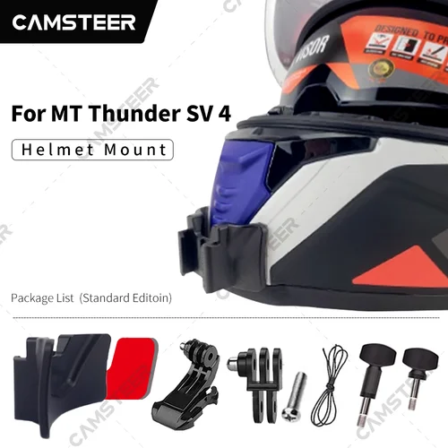MT Thunder SV 4 casco personalizado soporte de barbilla para GoPro12 11 10 9 DJI Action3/4 Insta360 Ace pro X4 X3 accesorio de Cámara de Acción