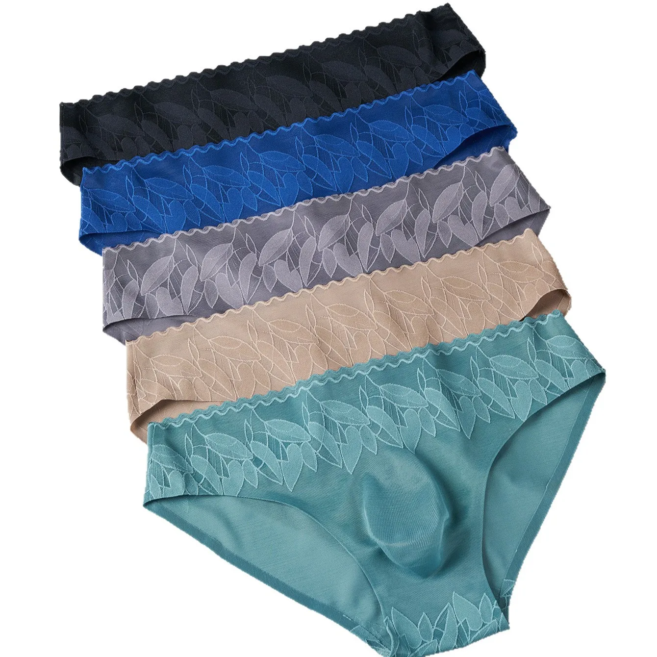 

Men's Lace Bikini Briefs 3D U-convex Low Rise Seamless Sexy Underwear Lightweight Quick Dry Soft Ultra-thin Daily Wear Knickers