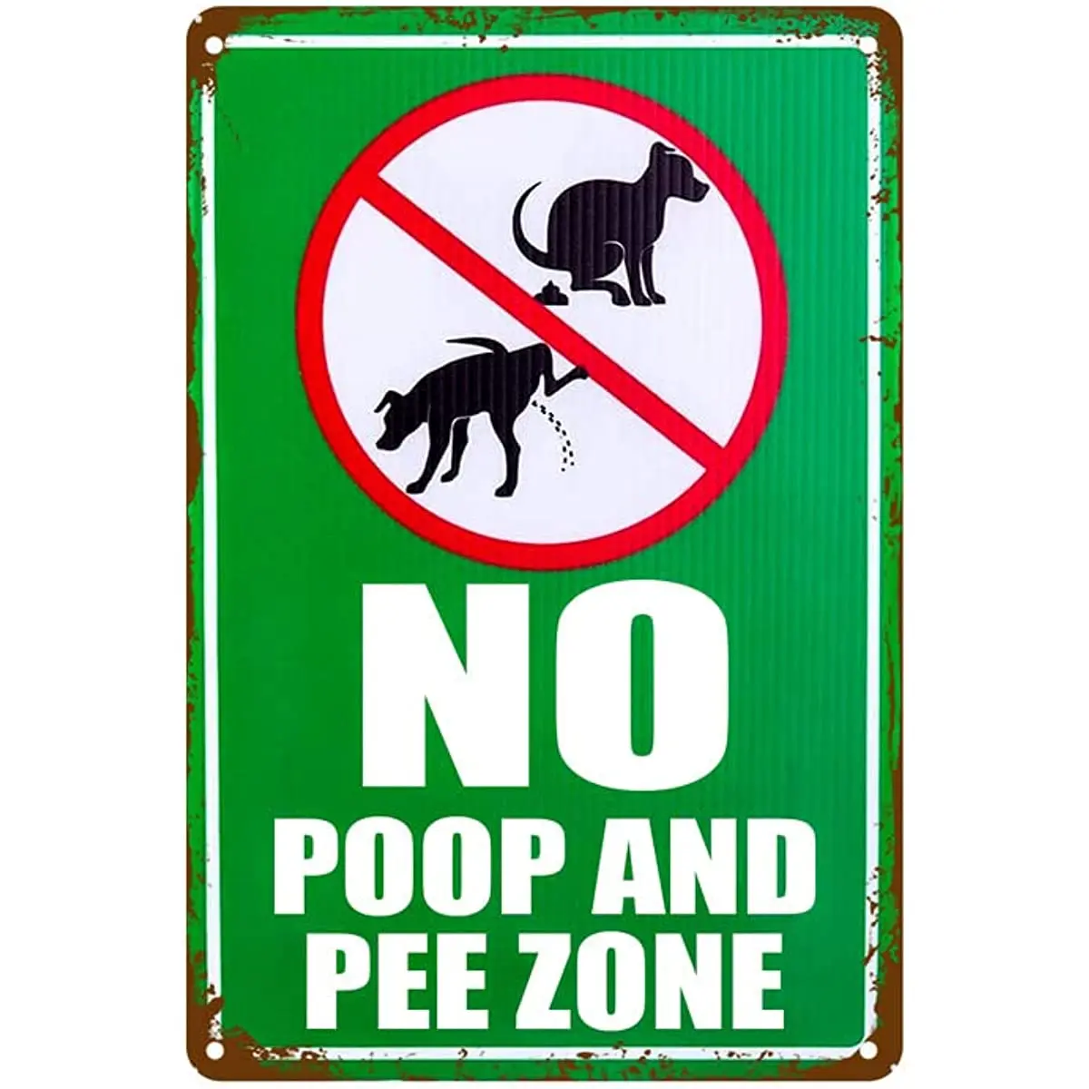 No Poop And Pee Zone Yard Signs With Stakes, No Pooping Dog Sign Tin Sign For Garden Backyard Home Outdoor Club Bar 8x12 Inch