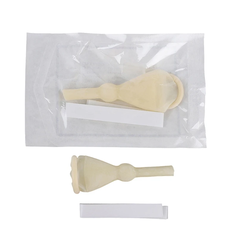 Disposable Male External Catheter Medical Sterilized Latex Catheter Urine Collector Urinal Incontinence CareProduct 3 Sizes