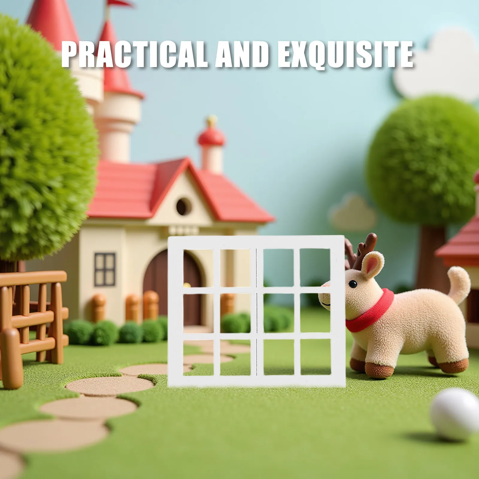 

10Pcs Mini Wooden Window Frame Simulation for Dollhouse Bedroom Accessories Realistic Miniature Furniture Ornaments