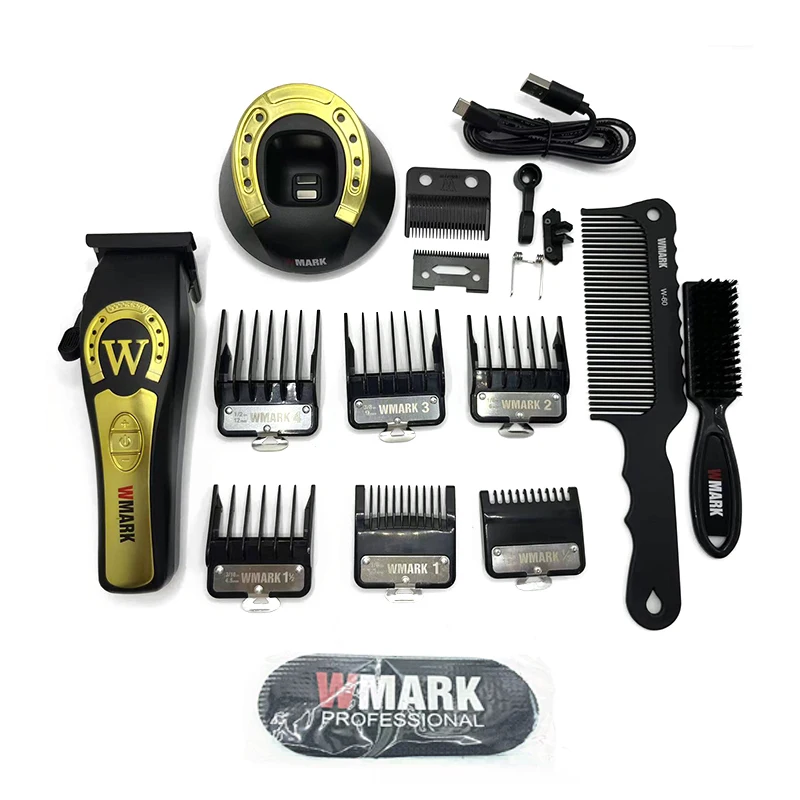 WMARK New Hair Clipper NG-8030 9000 RPM Ceramic Moving Blade Hair Clipper Trimmer USB Type C Cable Charging Port