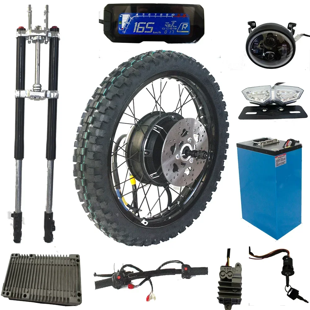 19 or 21 inch hub motor 8000w Electric Motorcycle Kit 8000w Electric Motorcycle Conversion Kit