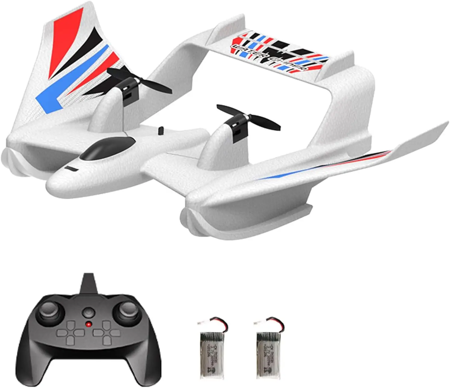 RC Plane Remote Control Airplane, 3 in 1 Water Land Air RC Airplane, 2.4GHz 2CH RC Aircraft, RC Glider with Gyroscope and Stunt
